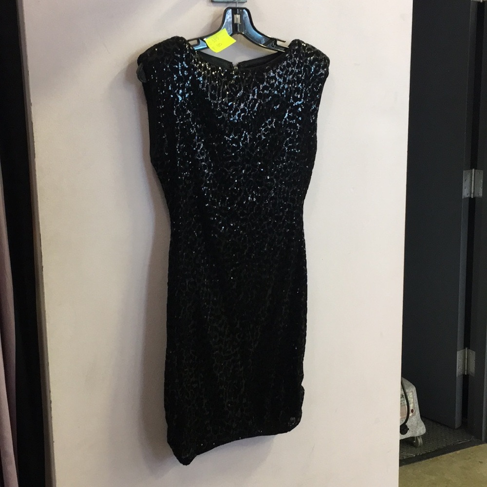 Alice and Olivia black Cheetah print dress.